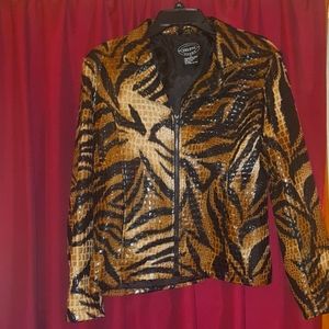 Selene Sport animal print jacket size 8